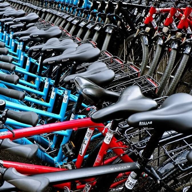 multiple bicycles next to each other